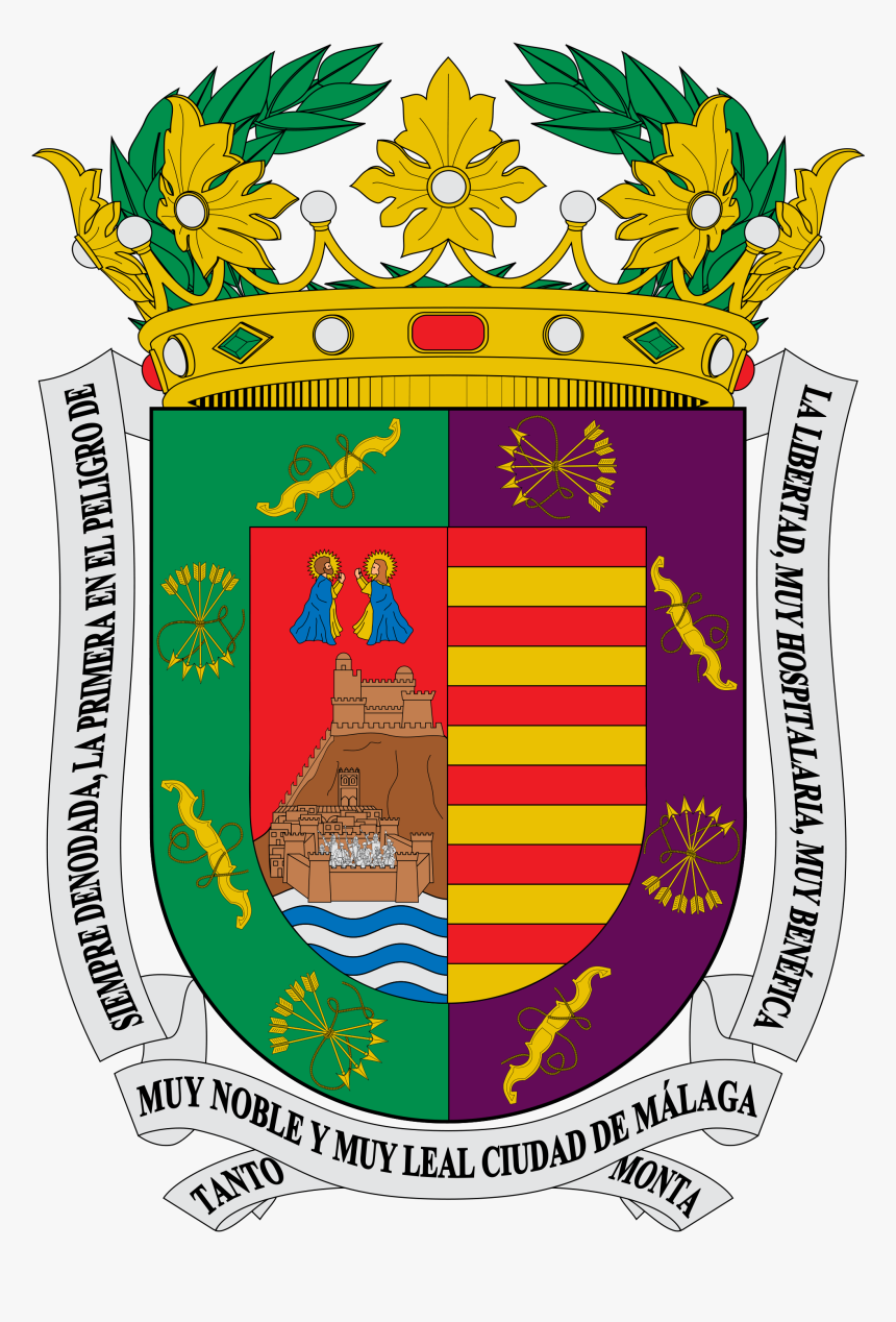 Province Of Malaga Coat Of Arms - Blason Malaga, HD Png Download, Free Download