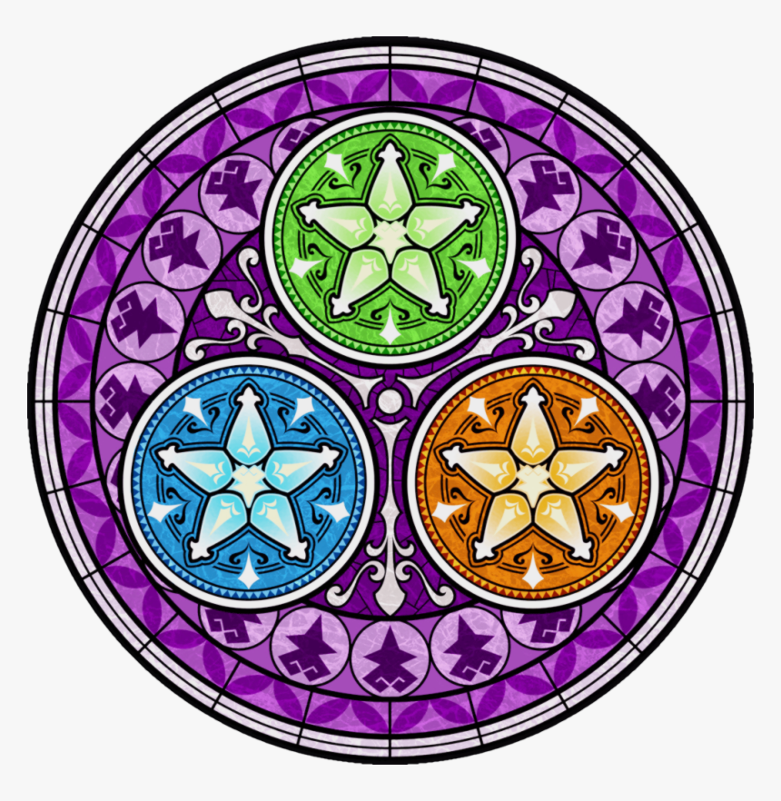 How To Make Kingdom Hearts Stained Glass Art - Kingdom Hearts Glass Art, HD Png Download, Free Download