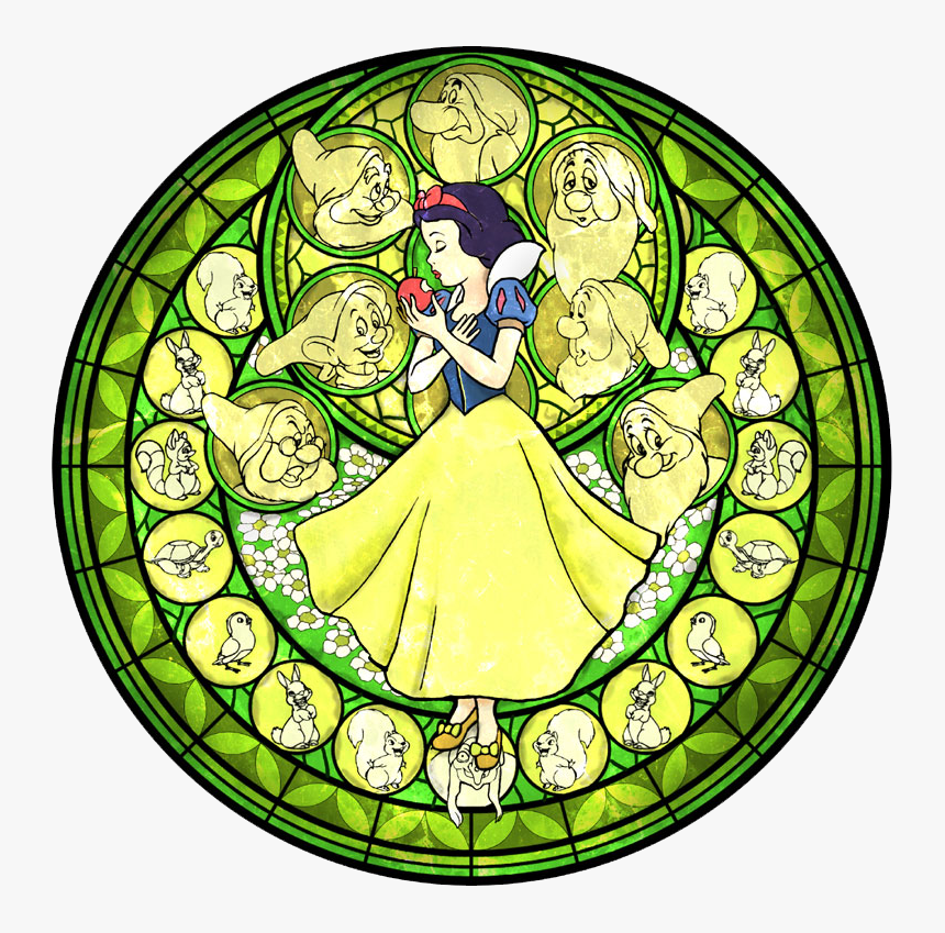 Station Of Awakening- Snow White Kh - Kingdom Hearts Snow White Stained Glass, HD Png Download, Free Download