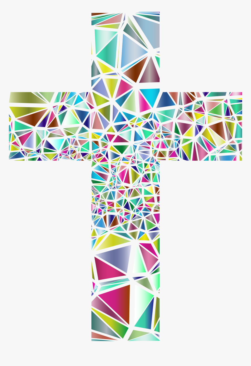 Stained Glass Cross Clipart, HD Png Download, Free Download