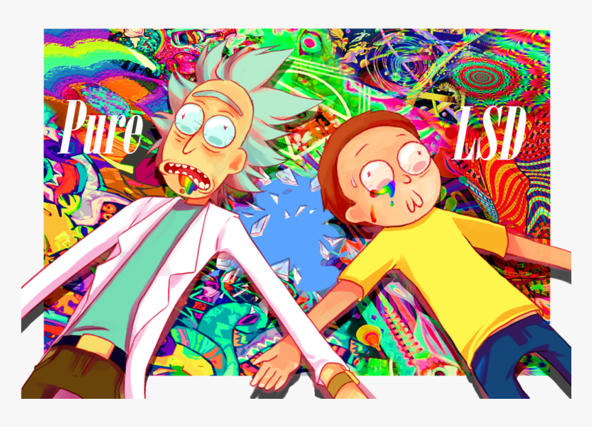 Rick And Morty Pure Lsd By Yoki-doki - Rick And Morty On Acid, HD Png Download, Free Download