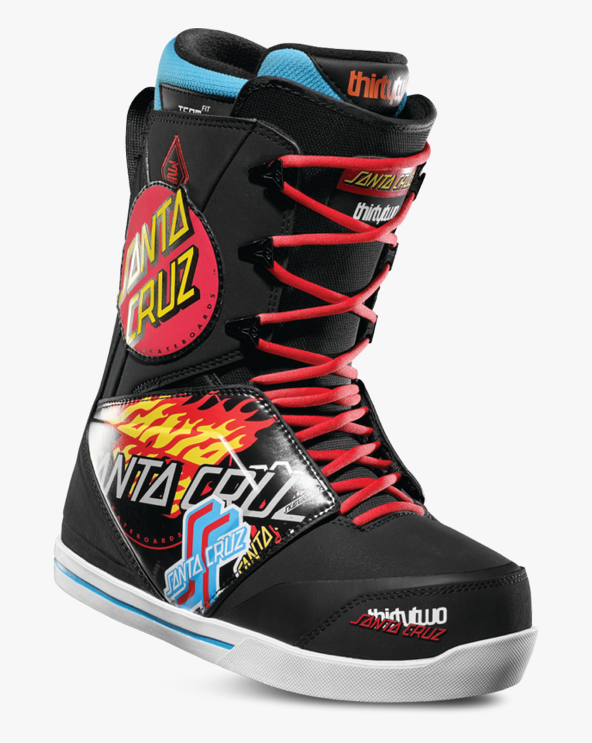 Thirtytwo Santa Cruz Lashed Snowboard Boots Black/print - Thirty Two Santa Cruz Boots, HD Png Download, Free Download