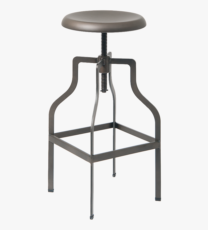 Industrial, Vintage-style Indoor Steel Bar Stool In - Bar Stool, HD Png Download, Free Download