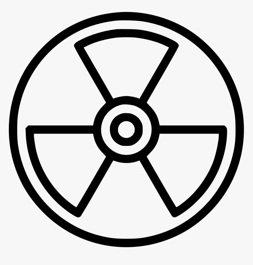 Radiation Radioactivity Nuclear Atomic Danger Mass - Radioactive Danger Symbol Black And White, HD Png Download, Free Download