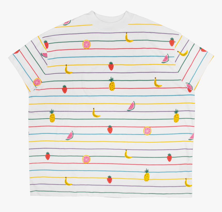 Fruit Stripes Tee White/stripes - Pattern, HD Png Download, Free Download