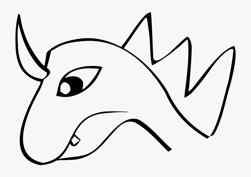 Dragon Head Svg Clip Arts - Dragon Face Drawing Easy, HD Png Download, Free Download