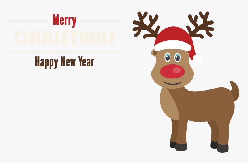 Santa Clauss Reindeer Rudolph Christmas Card - Rudolph Christmas Reindeer Reindeer Nose, HD Png Download, Free Download