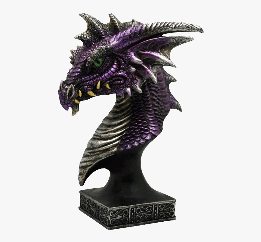 Purple Dragon Head Bust - Bust, HD Png Download, Free Download
