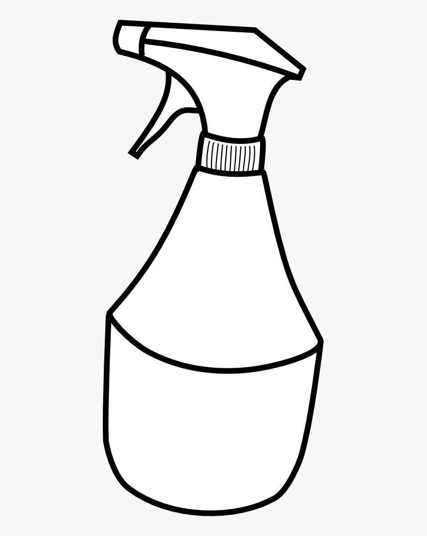 Squirt Bottle - Colouring Page Of Spray Bottle, HD Png Download, Free Download