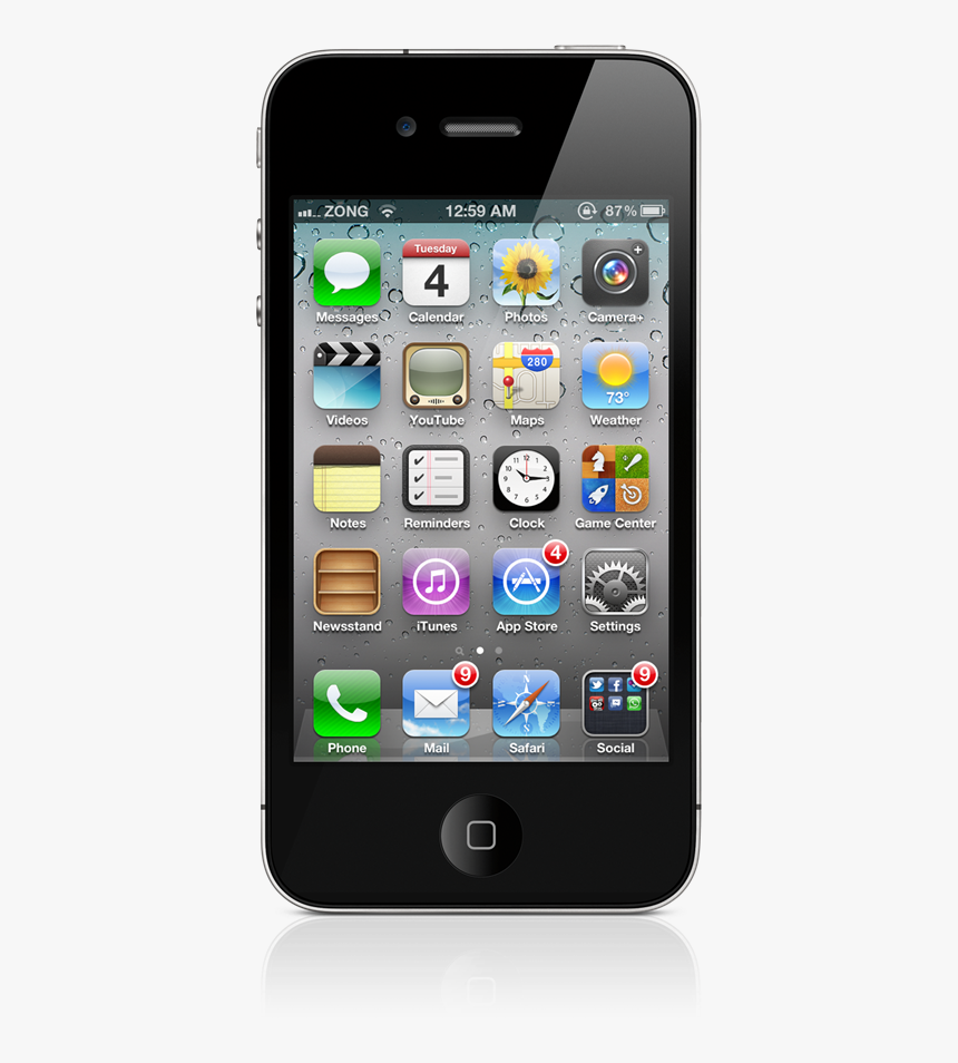 Iphone 4 Ios - Iphone 4s White Ios 5, HD Png Download, Free Download
