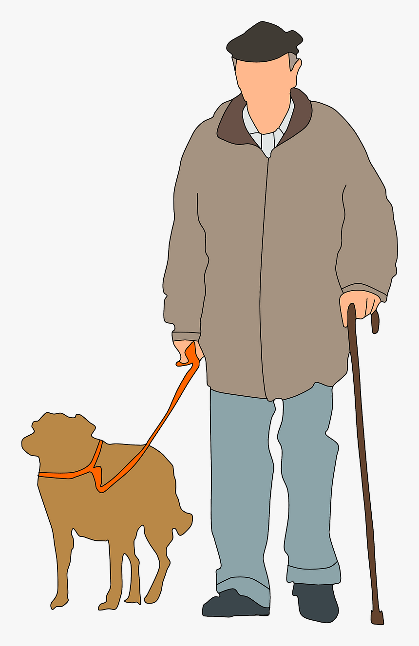 Person With Dog Silhouette Png, Transparent Png, Free Download