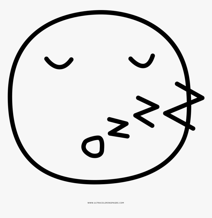 Sleep Coloring Page - Emoticon Che Dorme Da Colorare, HD Png Download, Free Download