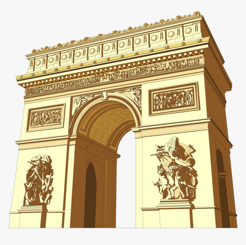 Arc De Triomphe - Roman Architecture Triumphal Arch, HD Png Download, Free Download