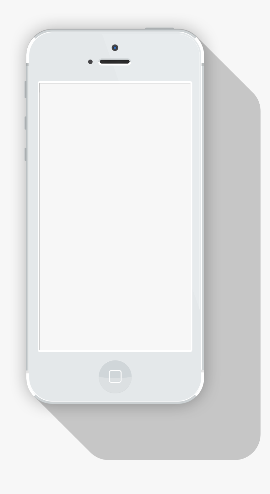Iphone 5 Png Template - Smartphone, Transparent Png, Free Download