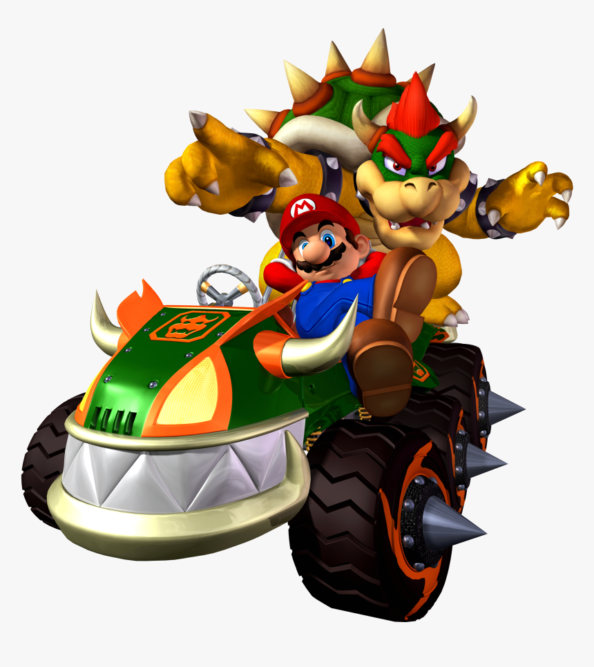 Double Dash Super Mario Bros Mario Kart Bowser Kart Hd Png Download Kindpng