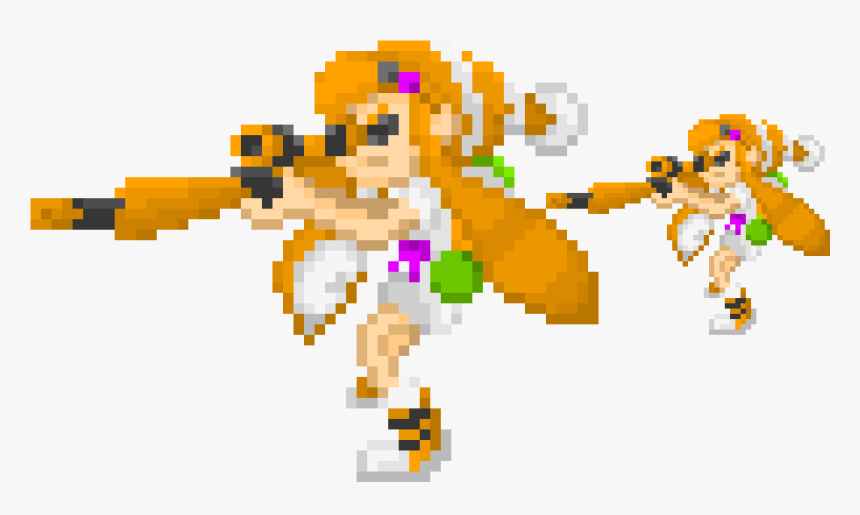 Inkling Girl Splatoon Perler Beads, HD Png Download, Free Download