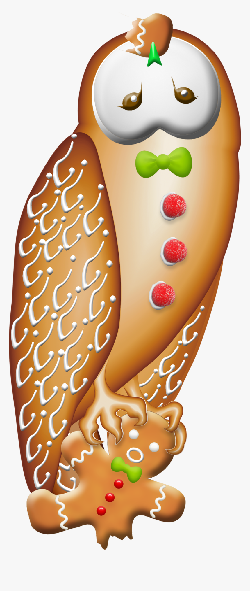 Gingerbread Owl - Illustration, HD Png Download, Free Download
