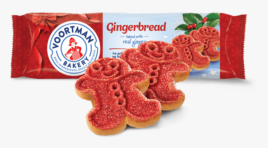 Gingerbread - Voortman Holiday Gingerbread Cookies, HD Png Download, Free Download