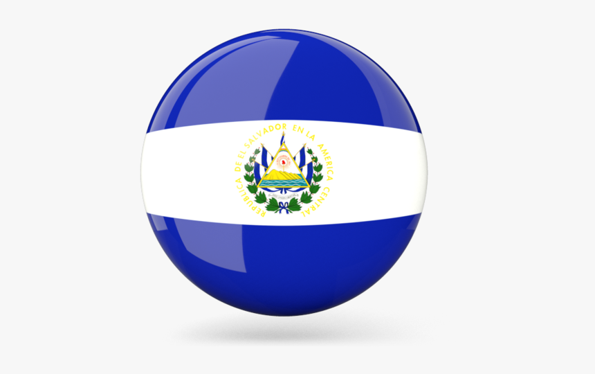 Glossy Round Icon - El Salvador Flag Icon, HD Png Download, Free Download