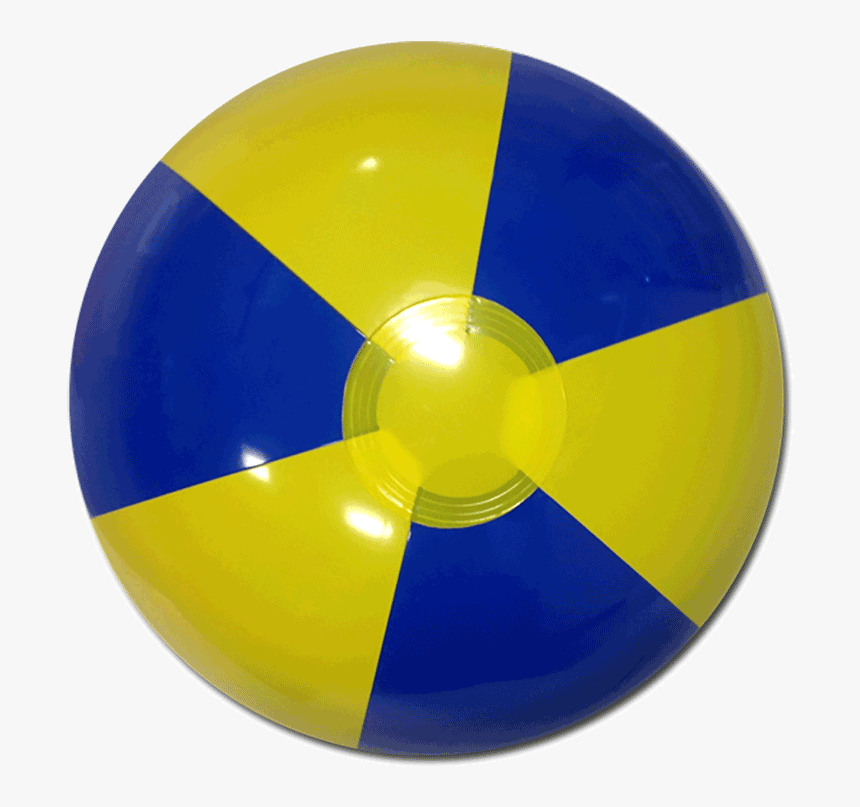 Blue And Yellow Beach Ball , Png Download - Beach Ball Blue Yellow, Transparent Png, Free Download