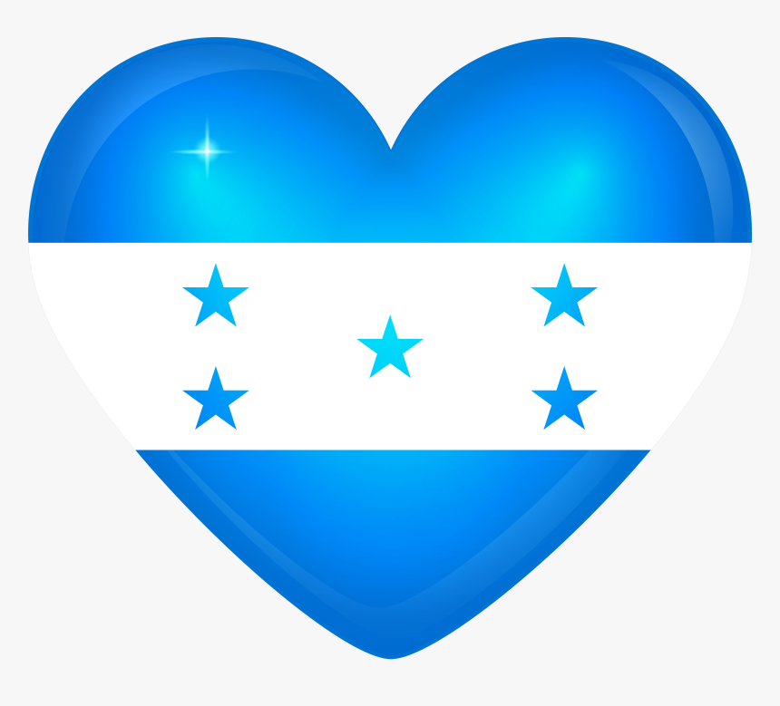 Honduras Large Heart Flag - Honduras Heart Flag Png, Transparent Png, Free Download