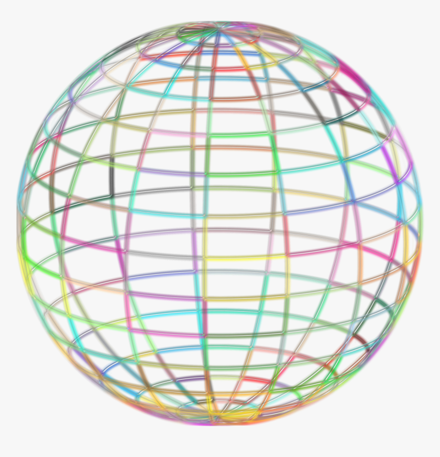 Geometric Beach Ball Wireframe Icons Png - Geometric Sphere Transparent, Png Download, Free Download