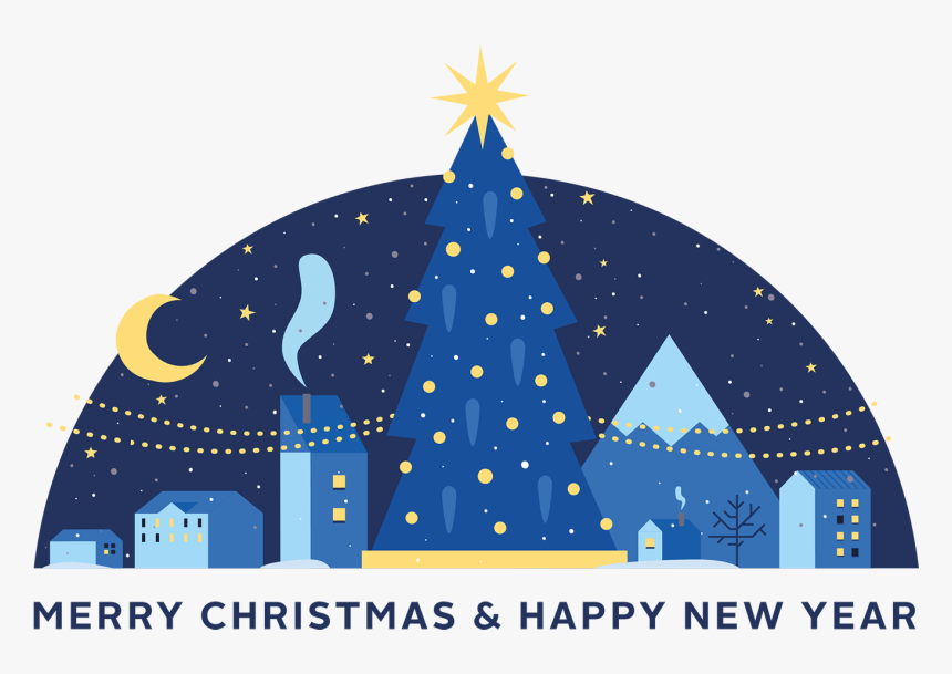 Merry Christmas And Happy New Year - Illustration, HD Png Download, Free Download