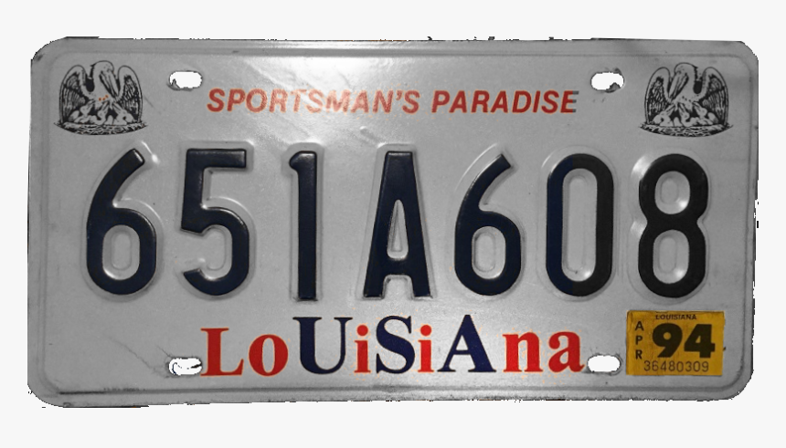 Louisiana License Plate, 1989-1993 - Louisiana License Plate, HD Png Download, Free Download