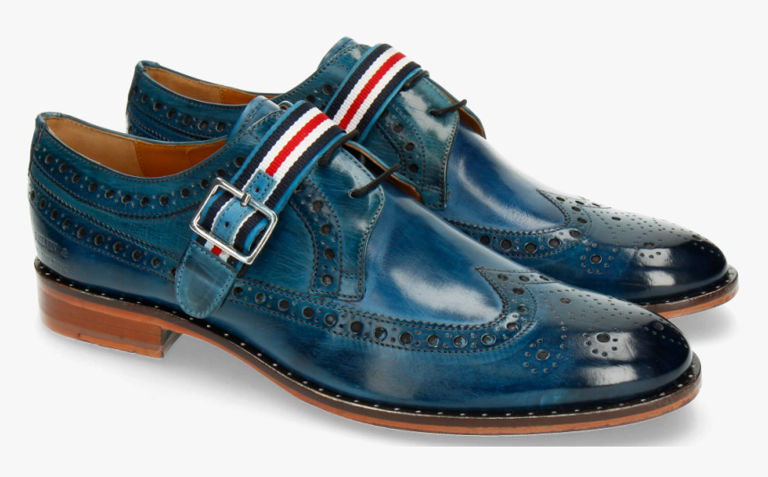 Derby Shoes Mika 7 Mid Blue Monk Strap French Nylon - Slip-on Shoe, HD Png Download, Free Download