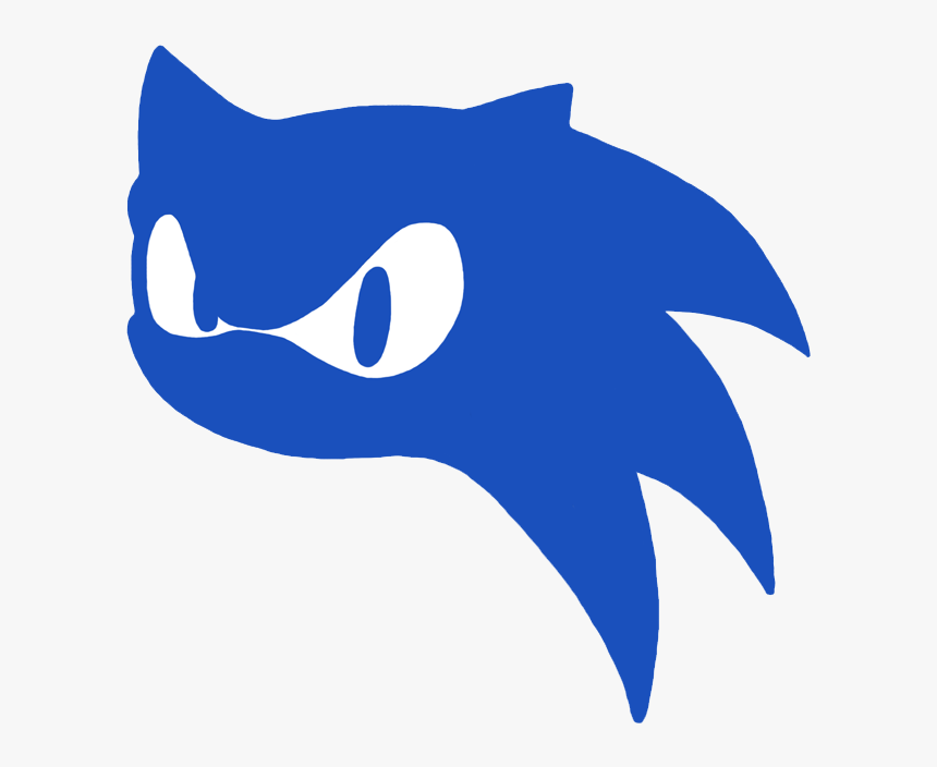 Sonic Head Silhouette By Samsonic - Sonic The Hedgehog Head Logo, HD Png Download, Free Download