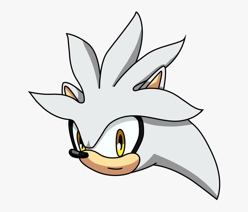 Draw Silver The Hedgehog Head , Png Download - Draw Silver The Hedgehog Head, Transparent Png, Free Download