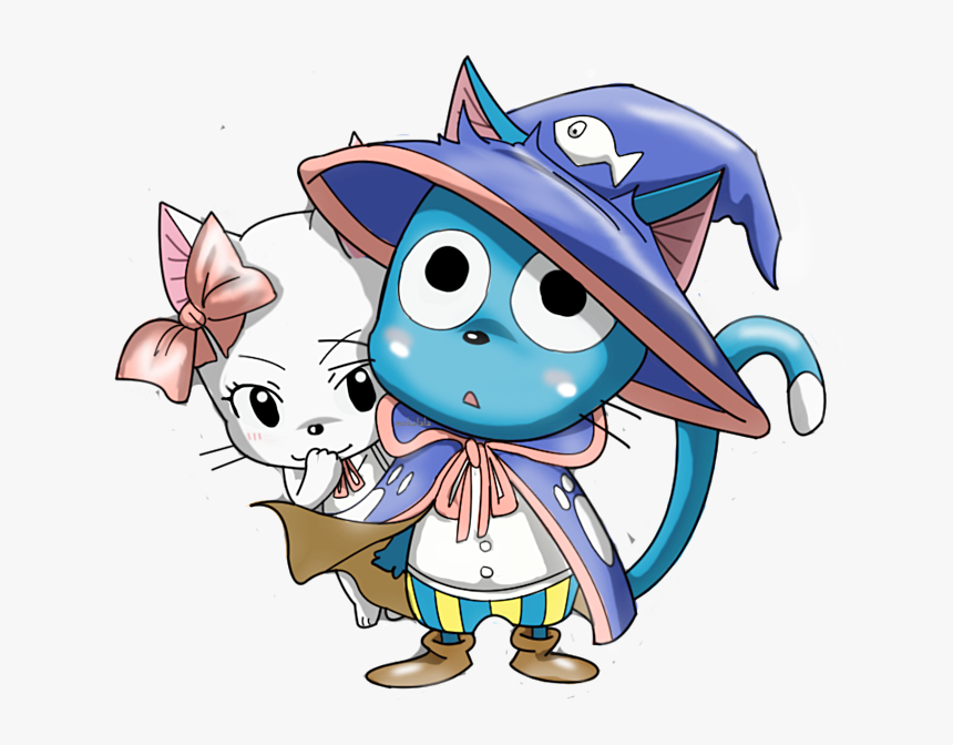 Fairy Tail Happy And Carla Chibi, HD Png Download, Free Download