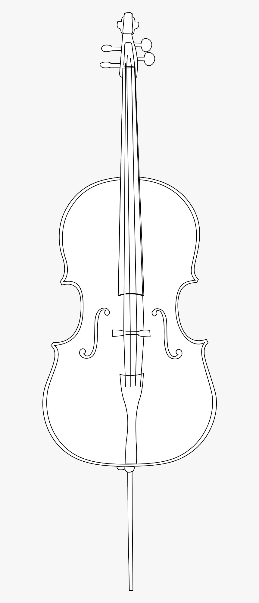 Cello Black And White Full, HD Png Download, Free Download