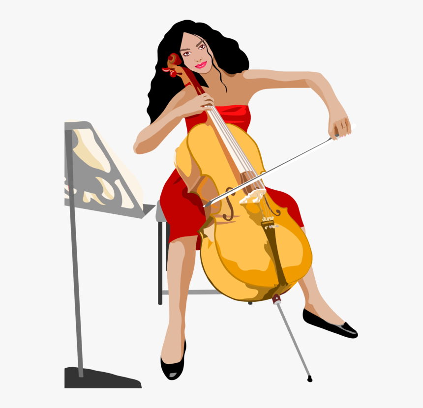 String Instrument,viola,bowed String Instrument - Person Playing Cello Clipart, HD Png Download, Free Download