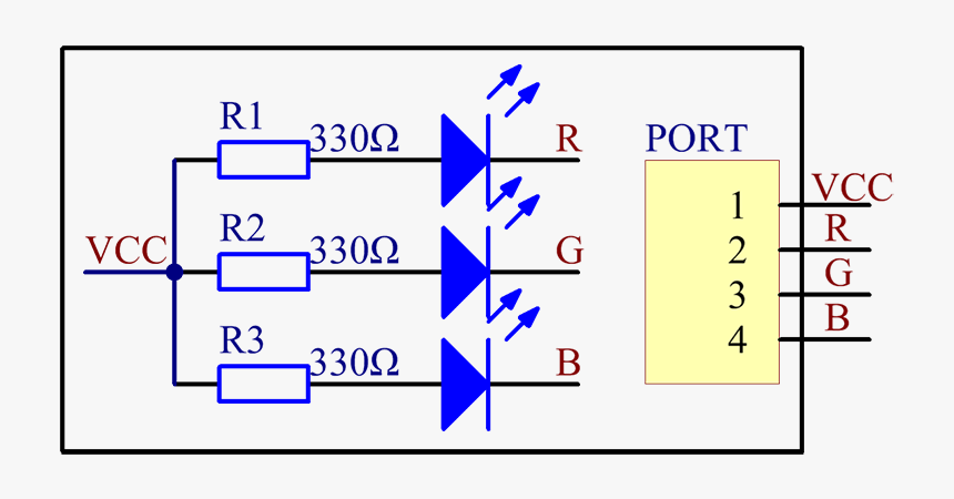 Rgb Led Module Schematic, HD Png Download, Free Download