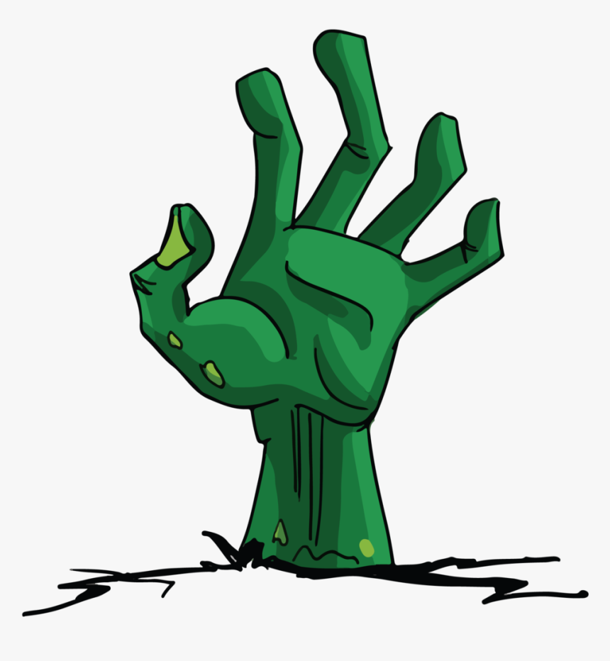 Zombie Hand Bursing - Cartoon Zombie Hand Png, Transparent Png, Free Download