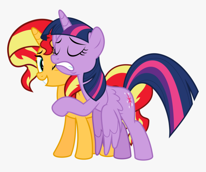 Mlp Twilight Sparkle X Sunset Shimmer , Png Download - Sunset Shimmer And Twilight Pony, Transparent Png, Free Download