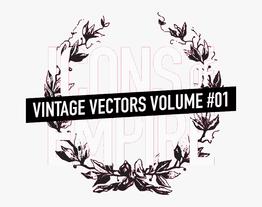 50 Vintage Vector Icons - Vintage Laurel Leaf, HD Png Download, Free Download