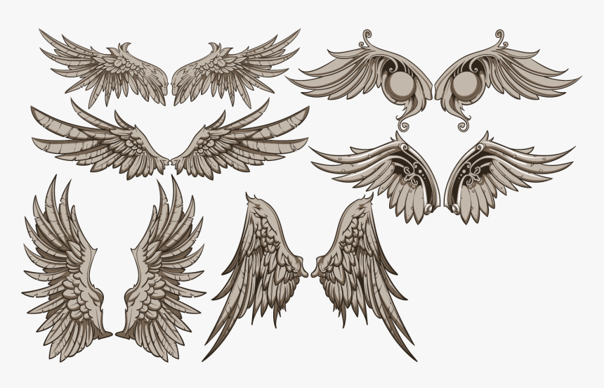 Vintage Wings Vector, HD Png Download, Free Download