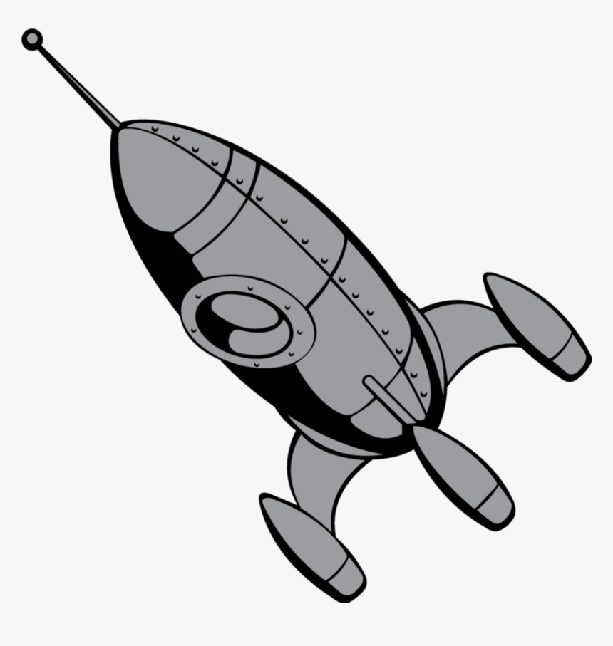 Free Library Clipart Rocket Retro Rocket - Retro Space Rocket Transparent, HD Png Download, Free Download