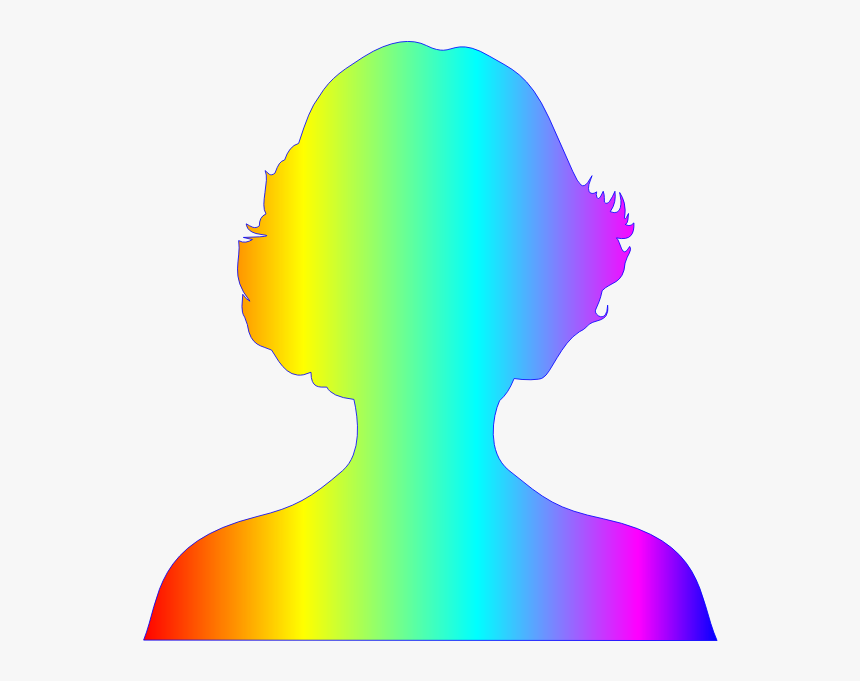 Female Silhouette-1575551148 - Rainbow Silhouette Head, HD Png Download, Free Download