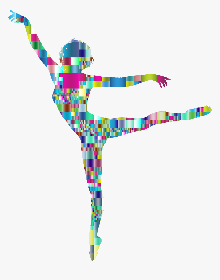 Prismatic Mosaic Lithe Dancing - Girl Dancing No Background, HD Png Download, Free Download