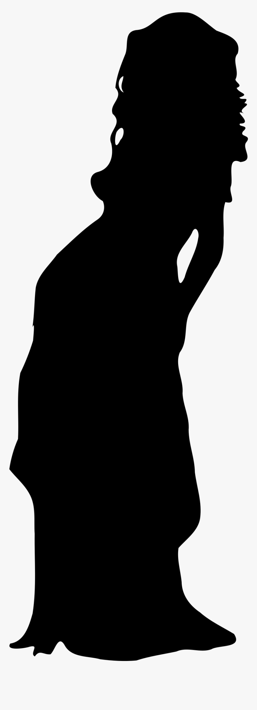 Female Body Shape Woman Silhouette Clip Art - Black Woman Silhouette, HD Png Download, Free Download