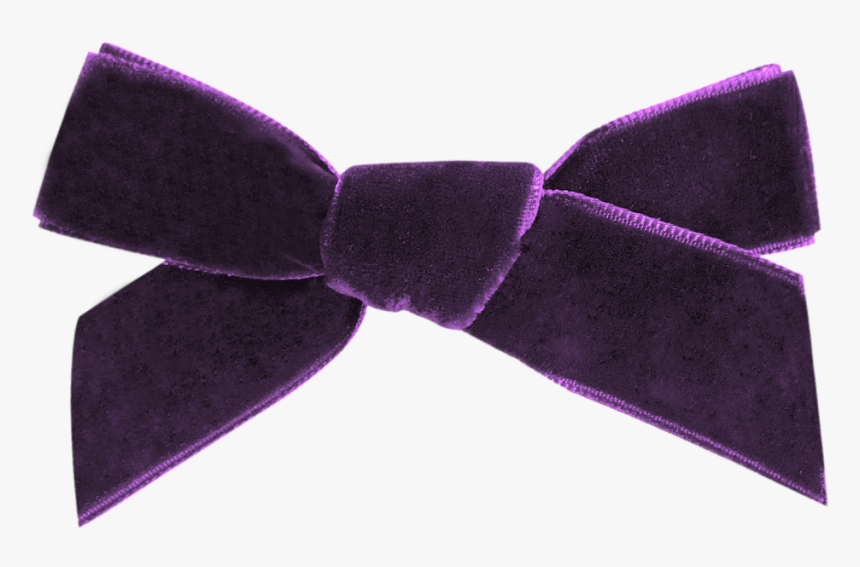 Royal Purple French Velvet Bow Clip Isabella Bows Png - Satin, Transparent Png, Free Download