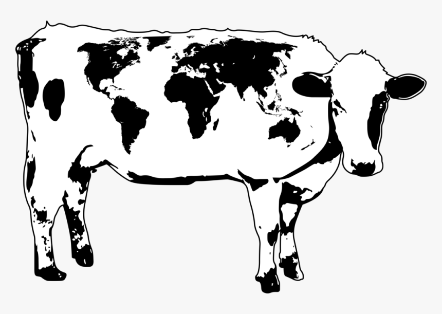 World Cow Chad Image - World Map Grey Png, Transparent Png, Free Download