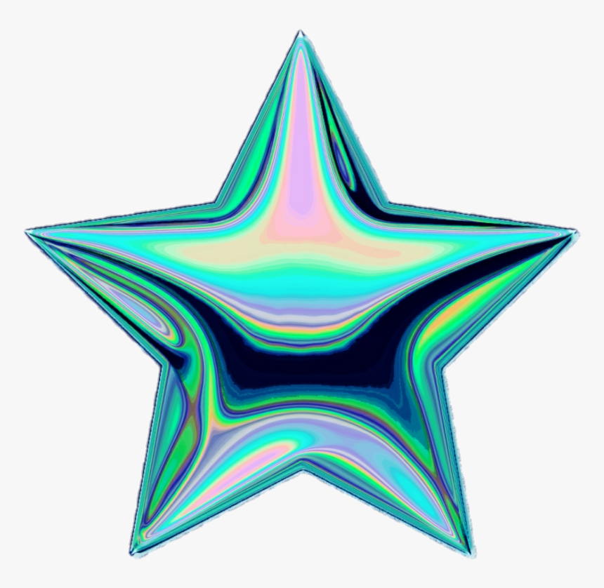 Holographic, Png, And Stars Image - Transparent Vaporwave Png, Png Download, Free Download