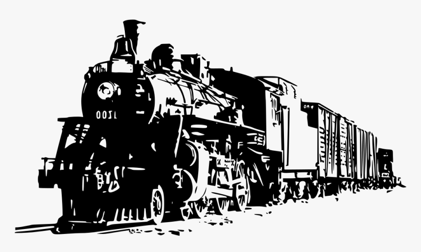 Transparent Black And White Train, HD Png Download, Free Download