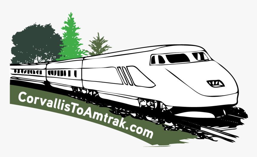 Corvallis Amtrak Connector Tickets - Bullet Train Coloring Page, HD Png Download, Free Download