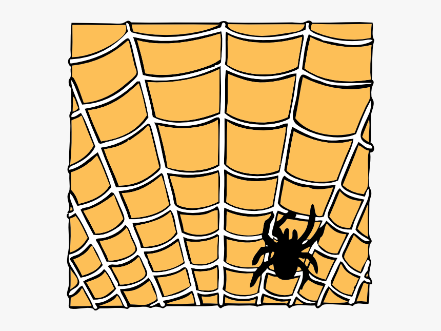 Spider On A Spider Web Svg Clip Arts - Cartoon Animated Spider Web, HD Png Download, Free Download