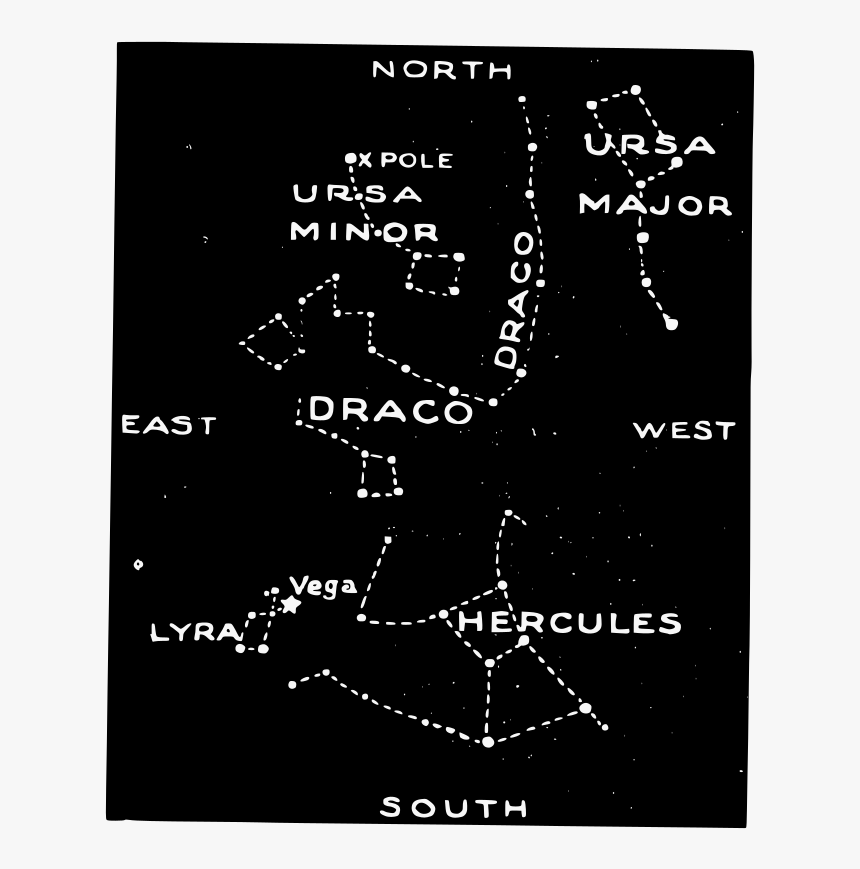 Draco Constellation - Draco Lyra And Hercules Constellation, HD Png Download, Free Download